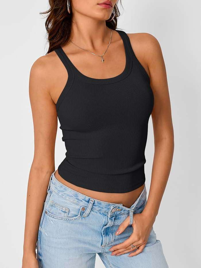 Trendy Queen Women's Tank Tops Crop Camisole Summer Fashion Sleeveless Ribbed Workout Basic Going Out Gym Spring Clothes 2026 - Image 3