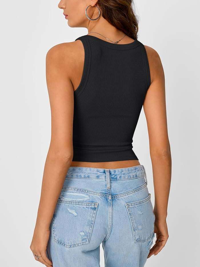 Trendy Queen Women's Tank Tops Crop Camisole Summer Fashion Sleeveless Ribbed Workout Basic Going Out Gym Spring Clothes 2026 - Image 4