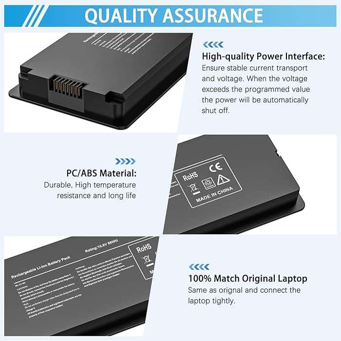 JIONR New A1185 A1181 Laptop Battery for Apple MacBook 13 A1185 A1181 MA561 MA561FE/A MA561G/A MA254 MA255 MB402 MA566 MA561J/A [10.8V 59Wh Black] - Image 2