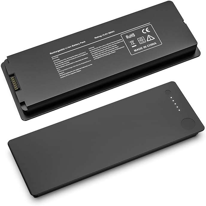 JIONR New A1185 A1181 Laptop Battery for Apple MacBook 13 A1185 A1181 MA561 MA561FE/A MA561G/A MA254 MA255 MB402 MA566 MA561J/A [10.8V 59Wh Black] - Image 6