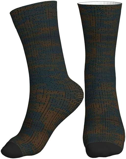 QASNLU Programming Code 1 print Mid tube sports socks for men and women breathable comfortable socks running - Image 1