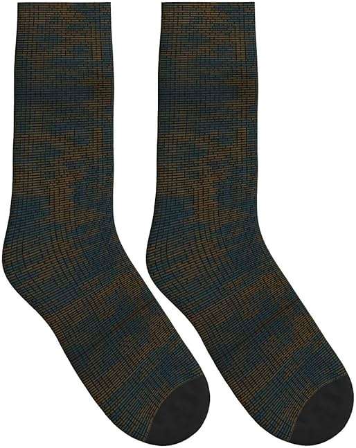 QASNLU Programming Code 1 print Mid tube sports socks for men and women breathable comfortable socks running - Image 4