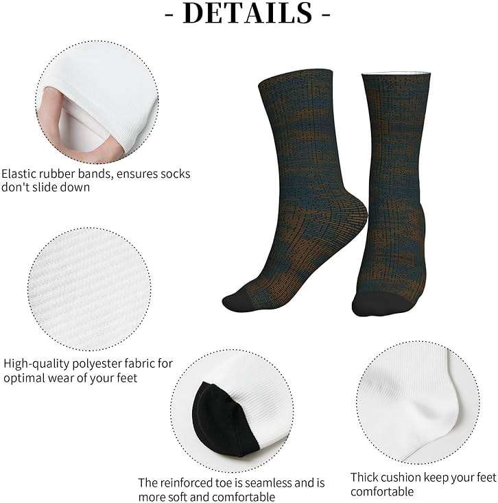 QASNLU Programming Code 1 print Mid tube sports socks for men and women breathable comfortable socks running - Image 6