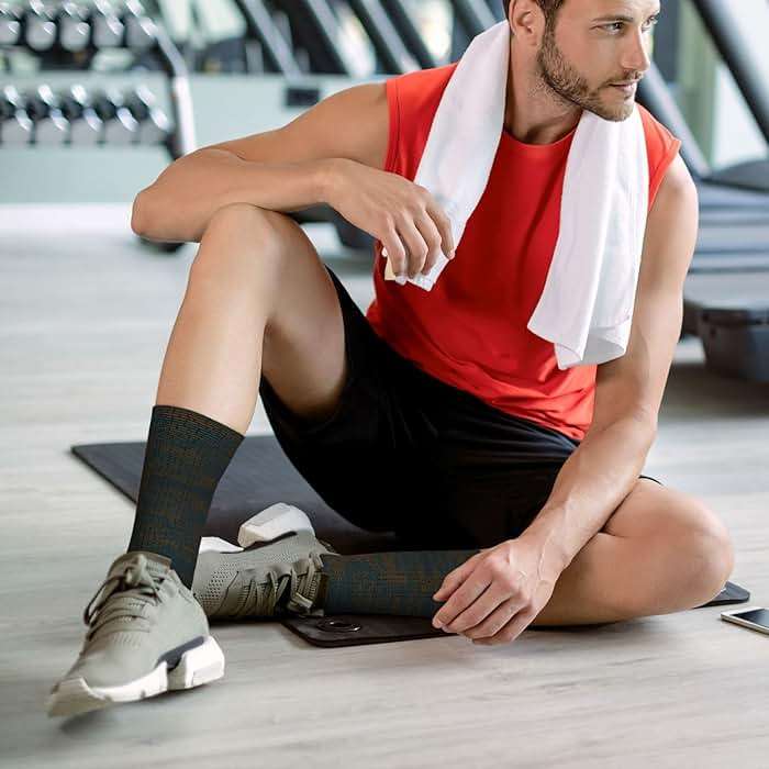QASNLU Programming Code 1 print Mid tube sports socks for men and women breathable comfortable socks running - Image 7
