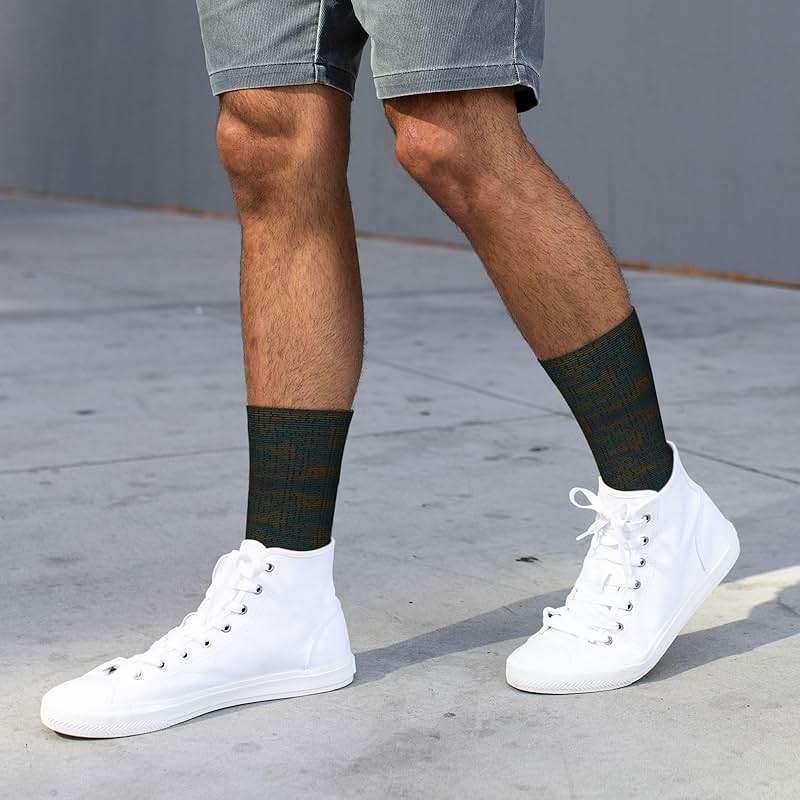 QASNLU Programming Code 1 print Mid tube sports socks for men and women breathable comfortable socks running - Image 8
