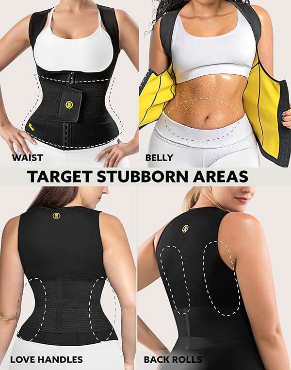 HOT SHAPERS Cami Waist Cincher & Waist Trainer – Hourglass Essentials Neoprene Sweat Vest for Body Sculpting & Core Support - Image 3