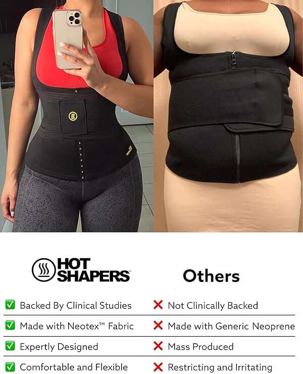 HOT SHAPERS Cami Waist Cincher & Waist Trainer – Hourglass Essentials Neoprene Sweat Vest for Body Sculpting & Core Support - Image 7