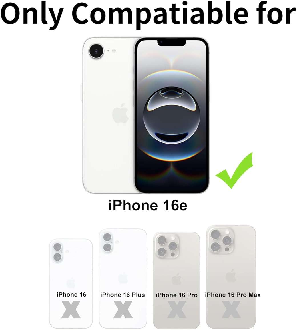 TENOC Phone Case Compatible with iPhone 16e & iPhone 17e, Clear Case Shockproof Protective Bumper Slim Cover for 6.1 Inch - Image 2