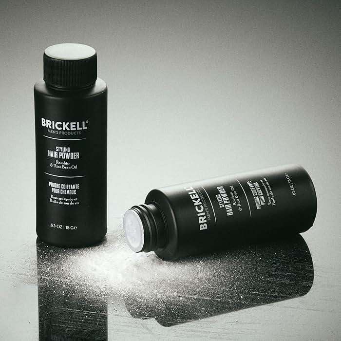 Brickell Men's Styling Hair Powder For Men, Creates Volume, Non-Greasy Texturizing Powder, With Rosehip, Rice Bran Oil, and Arrow Root Powder, 18g, Fragrance-Free - Image 4