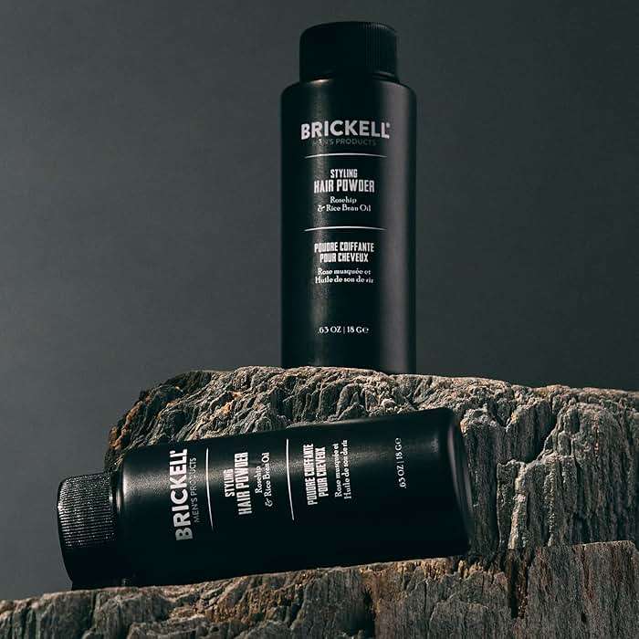 Brickell Men's Styling Hair Powder For Men, Creates Volume, Non-Greasy Texturizing Powder, With Rosehip, Rice Bran Oil, and Arrow Root Powder, 18g, Fragrance-Free - Image 6