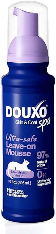 DOUXO SPA Waterless Cat Shampoo, 10 fl oz, Leave-On Mousse. Leaves the Coat Clean, Refreshed, Soft, Radiant and Smelling Great, Ultra-Safe Formula - Image 1