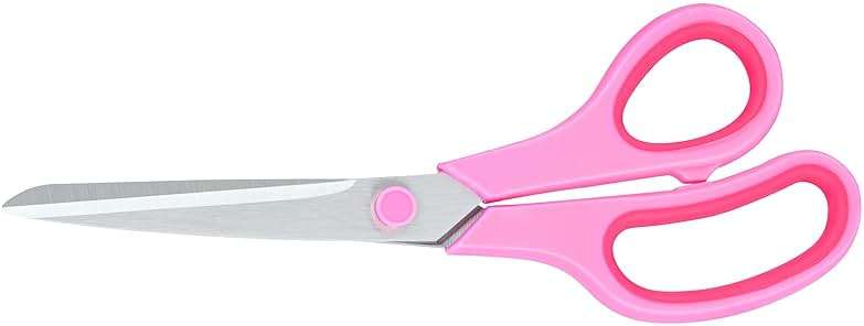 Pink Scissors for Office School Home Craft Fabric Sewing Supplies, 8 Inch (1 Pack) - Image 1