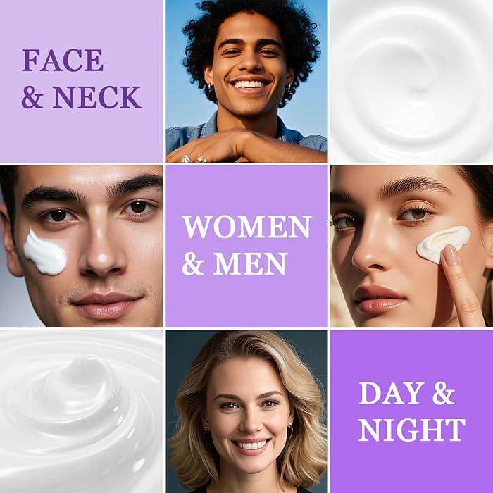 Retinol Serum Cream for Face, Anti Aging Face Moisturizer for Face Tightening and Firming, Day & Night Moisturizing with Collagen, Hyaluronic Acid for Sagging Skin, Wrinkle, 1.7 Fl OZ - Image 4
