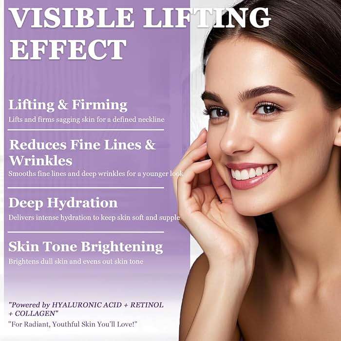 Retinol Serum Cream for Face, Anti Aging Face Moisturizer for Face Tightening and Firming, Day & Night Moisturizing with Collagen, Hyaluronic Acid for Sagging Skin, Wrinkle, 1.7 Fl OZ - Image 7