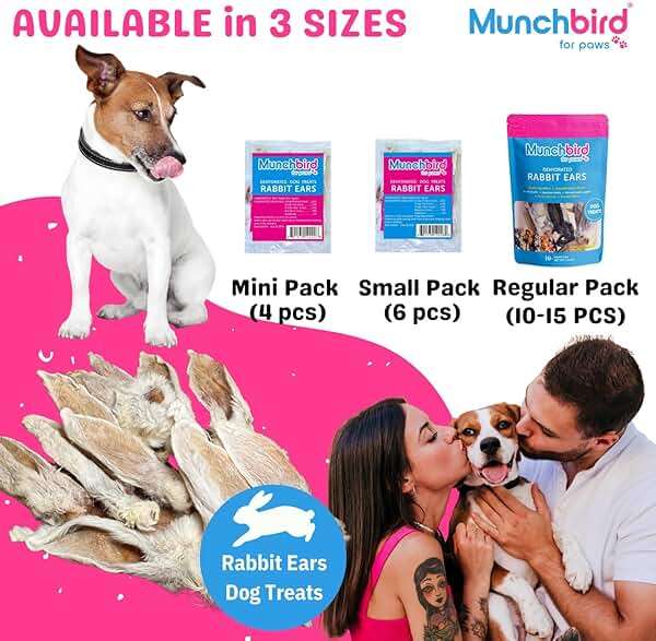 Munchbird Dehydrated Rabbit Ears for Dogs (Small Pack - 6pcs) - Image 6
