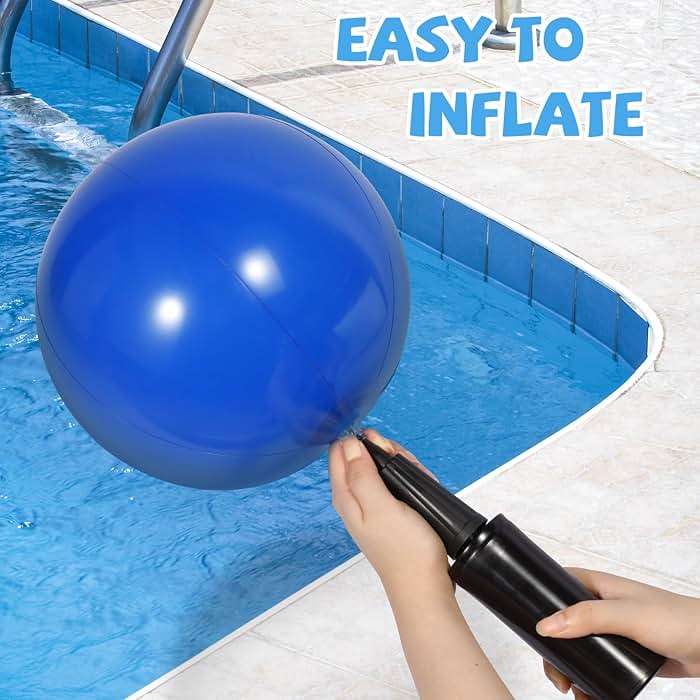 TicTac Shot Pool Toys Games Set- Tic Tac Toe Inflatable Pool Toy with 10 Balls - for Adults Teens Kids 2-10 Players - Image 8