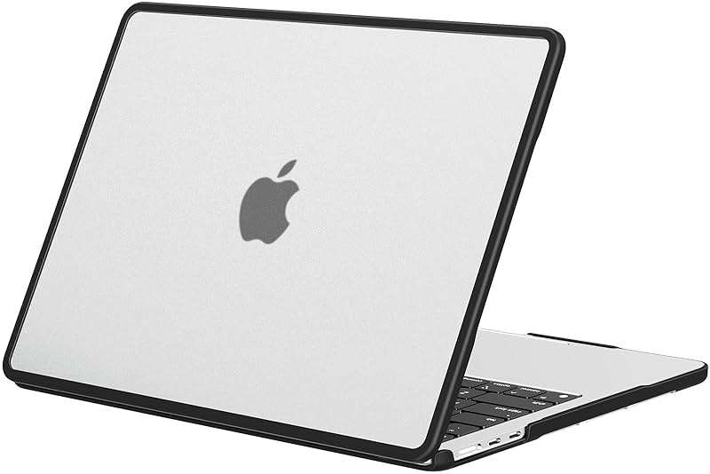 BlueSwan Anti-Cracking Case for MacBook Air 13 inch, M5 2026 M4 M3 M2 2025-2022 A3449 A3240 A3113 A2681, Drop Protection Soft TPU Bumper PC Base for Air 13.6 inch, Frosted Clear - Image 1
