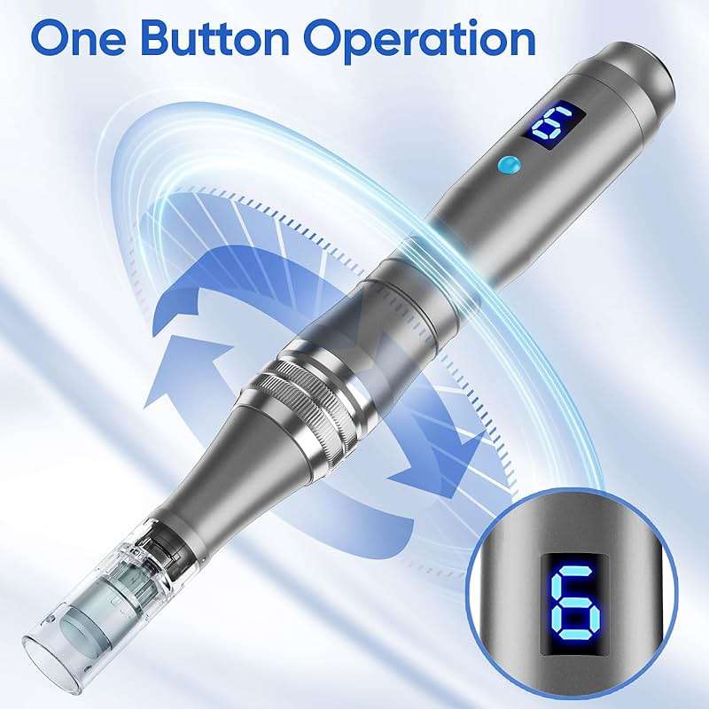 Microneedling Stamp Pen, Derma Stamp Pen, 0.25mm DermaStamp System, Derma Roller Alternative, Microneedle Micro Needle Skin Care Tool for Men Women Home Use - Image 4