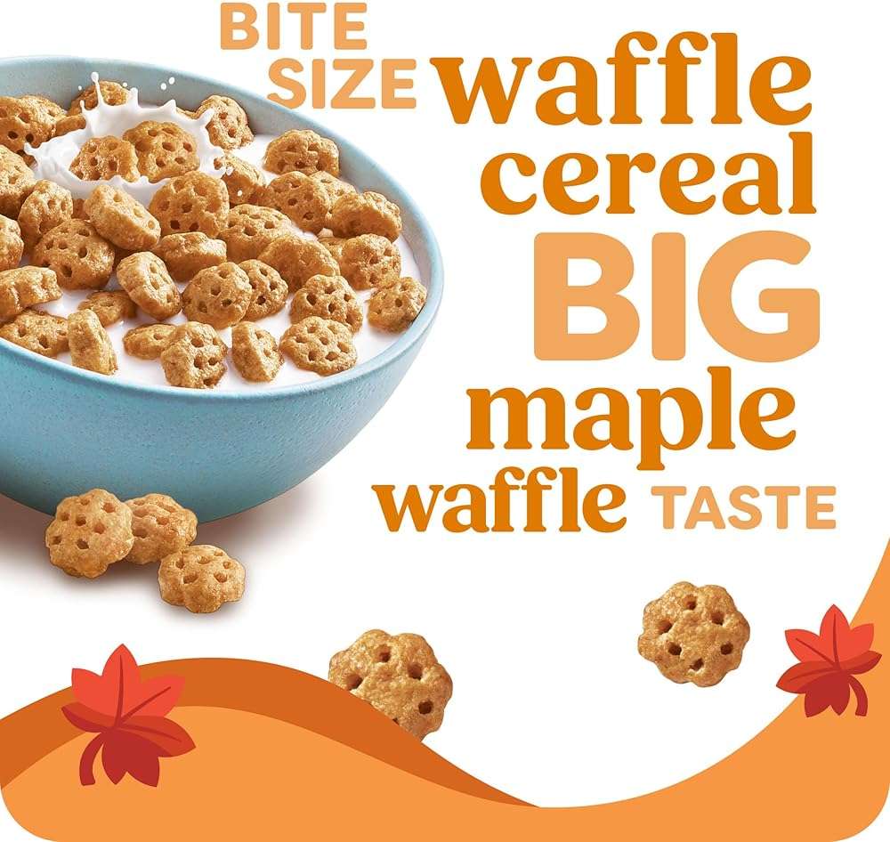 Kashi Breakfast Cereal, Whole Grain, Vegan, Maple Waffle Bites, 12.7oz Box (1 Box) - Image 4
