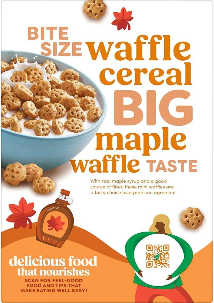 Kashi Breakfast Cereal, Whole Grain, Vegan, Maple Waffle Bites, 12.7oz Box (1 Box) - Image 9