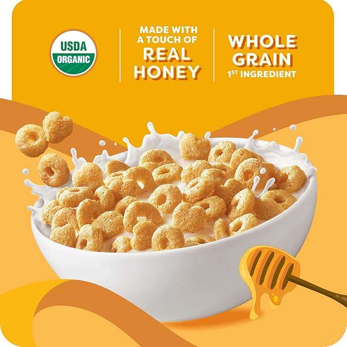 Kashi Breakfast Cereal, Organic, Whole Grain, Honey Toasted, 13.6oz Box (1 Box) - Image 4
