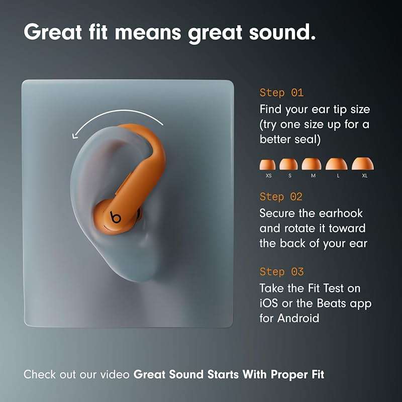 Beats Powerbeats Pro 2 - Wireless Noise Cancelling Workout Earbuds with Secure- Fit Earhooks, Up to 45-Hour Battery with Charging Case, Sweat & Water Resistant, Heart Rate Monitoring - Jet Black - Image 3