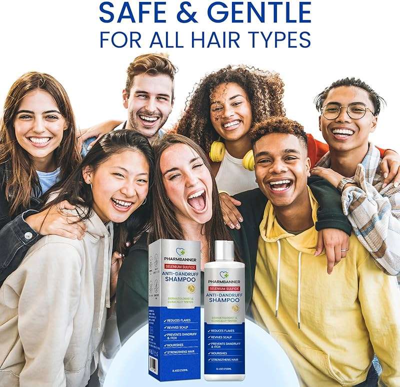 PHARMBANNER Anti-Dandruff Shampoo with Selenium Sulfide: For Flaky Scalp, Itching & Seborrheic Dermatitis Relief - Menthol & Lavender Oil - Moisturizing, Color Safe, Gentle for All Hair Types | For Flaky Scalp - Image 6