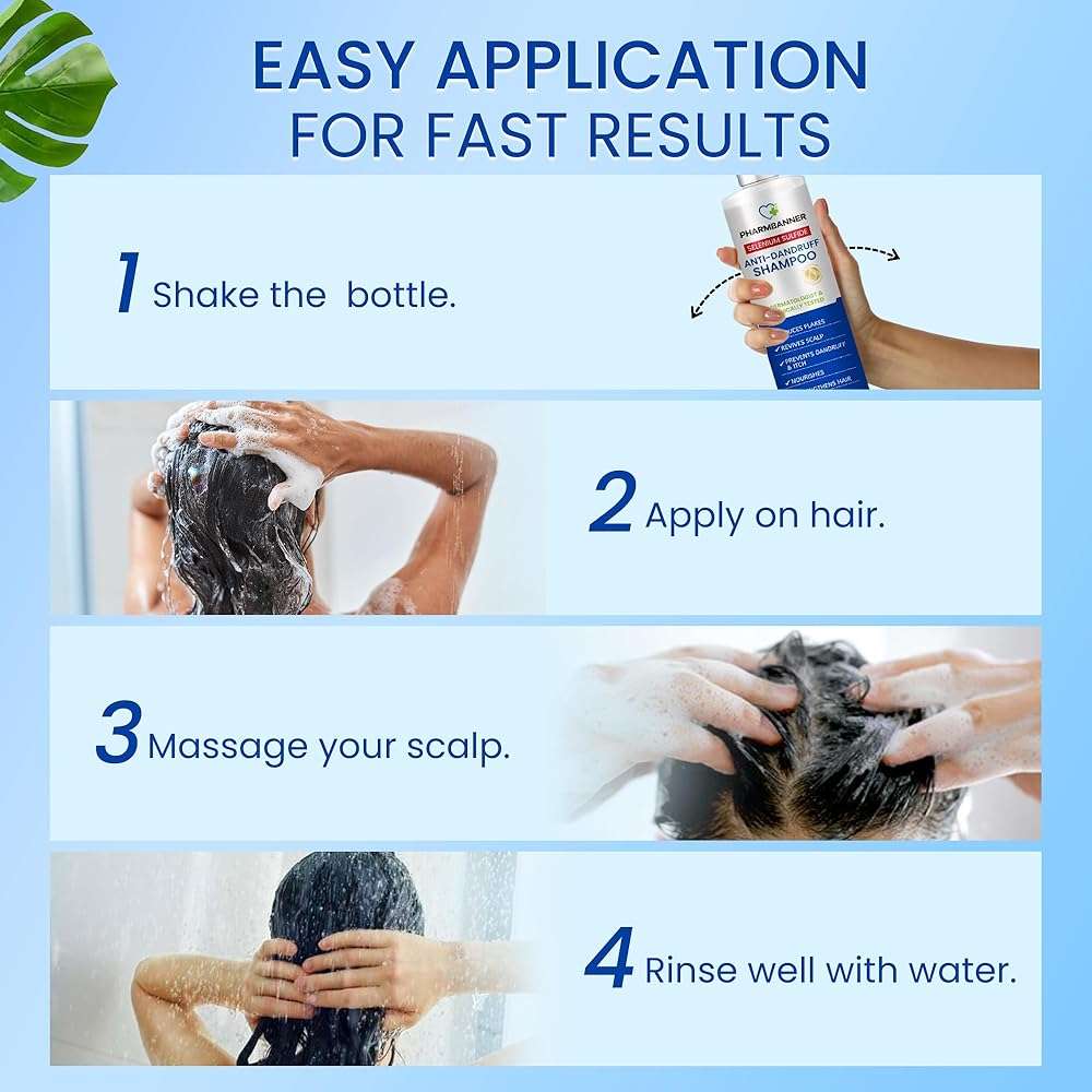 PHARMBANNER Anti-Dandruff Shampoo with Selenium Sulfide: For Flaky Scalp, Itching & Seborrheic Dermatitis Relief - Menthol & Lavender Oil - Moisturizing, Color Safe, Gentle for All Hair Types | For Flaky Scalp - Image 7