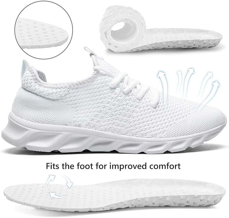 Tvtaop Running Shoes Womens Sneakers Tennis Walking Workout Gym Shoes Lightweight Comfortable Trail Running - Image 4