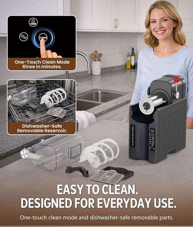 BKPPM Slushie Machine: No Ice Needed Slushy Machine for Home, 6 Preset, Real-Time Temp Display, Auto-Clean | Frozen Margaritas, Cocktails, Frappés, Ice Cream, Smoothies, Milkshakes,Summer Parties - Image 8