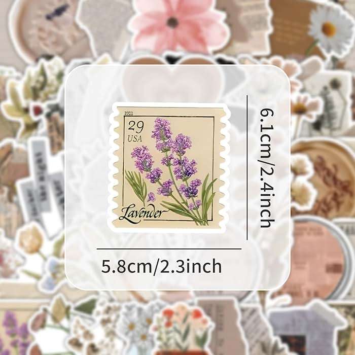 120Pcs Mixed Vintage Stickers, Waterproof Scrapbook Aesthetic Sticker for Daily Planner, Water Bottles, Handbook Junk Journal Stickers, Scrapbooking Journaling Supplies for DIY Paper Crafts - Image 3