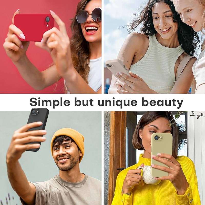 LOVE 3000 Designed for iPhone 16e/17e Case, Premium Silicone with [Soft Anti-Scratch Microfiber Lining] Shockproof Protective Phone Case for Men Women Girls 6.1", Black - Image 2