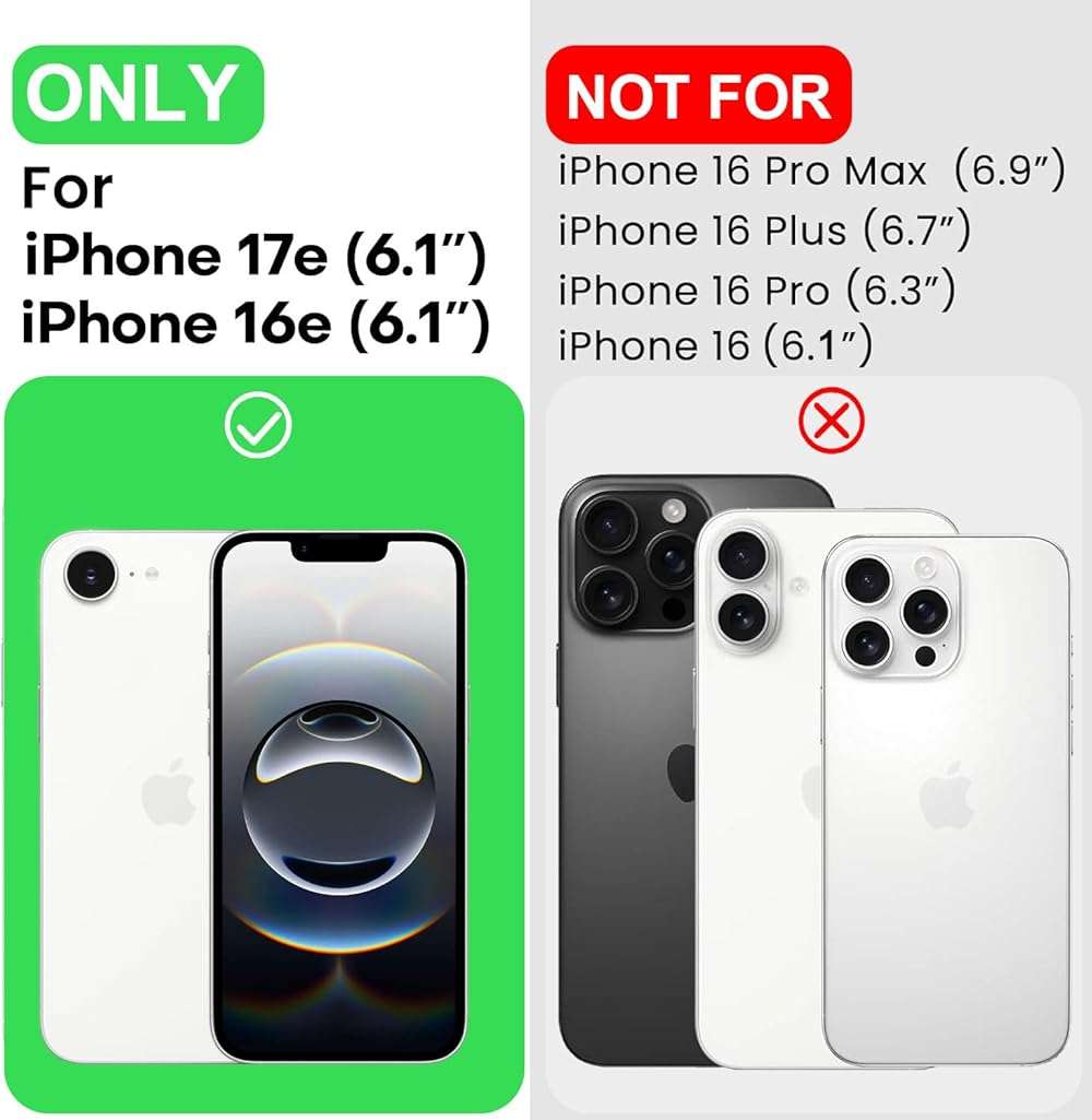 LOVE 3000 Designed for iPhone 16e/17e Case, Premium Silicone with [Soft Anti-Scratch Microfiber Lining] Shockproof Protective Phone Case for Men Women Girls 6.1", Black - Image 6