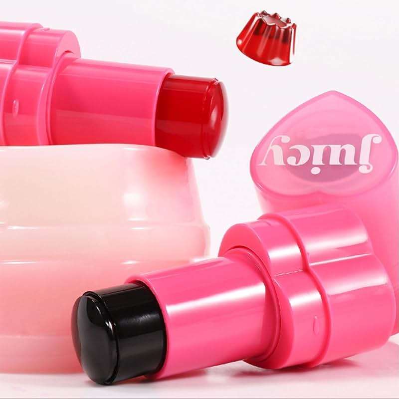 Water Jelly Tint Blush, 3-In-1 Multi-Use Blush Cream Blush Stick for Eyes, Cheeks & Lips, Hydrating & Bouncy Jelly Texture, Blends Perfect for Skin Portable Multipurpose Long Lasting Waterproof(01, s) - Image 2