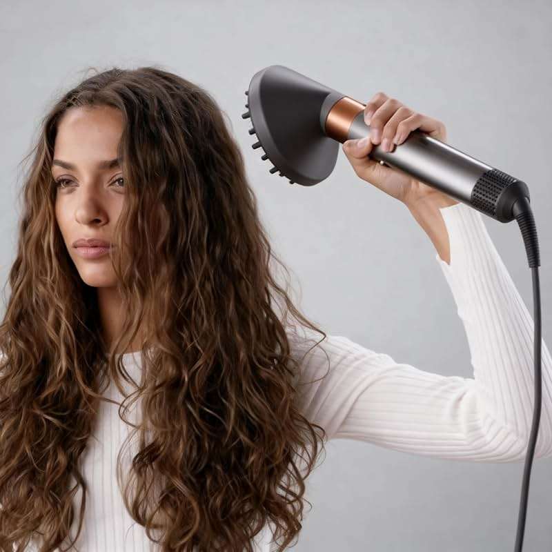Upgraded Large Diffuser Attachment for Dyson Airwrap Styler HS01/HS05/HS08- Hair Diffuser Nozzle to Dryer Faster & Define Curls & Wave & Thick Hair,Hair Dryer Diffuser Attachment,Grey | Fast Drying for Thick Natural Curls, Frizz-Free with Deep Pins, Root Volume & Bounce, Heat-Resistant Nylon Fiberglass - Image 5
