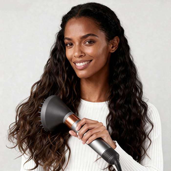 Upgraded Large Diffuser Attachment for Dyson Airwrap Styler HS01/HS05/HS08- Hair Diffuser Nozzle to Dryer Faster & Define Curls & Wave & Thick Hair,Hair Dryer Diffuser Attachment,Grey | Fast Drying for Thick Natural Curls, Frizz-Free with Deep Pins, Root Volume & Bounce, Heat-Resistant Nylon Fiberglass - Image 6