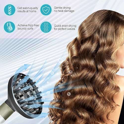 Upgraded Large Diffuser Attachment for Dyson Airwrap Styler HS01/HS05/HS08- Hair Diffuser Nozzle to Dryer Faster & Define Curls & Wave & Thick Hair,Hair Dryer Diffuser Attachment,Grey | Fast Drying for Thick Natural Curls, Frizz-Free with Deep Pins, Root Volume & Bounce, Heat-Resistant Nylon Fiberglass - Image 7