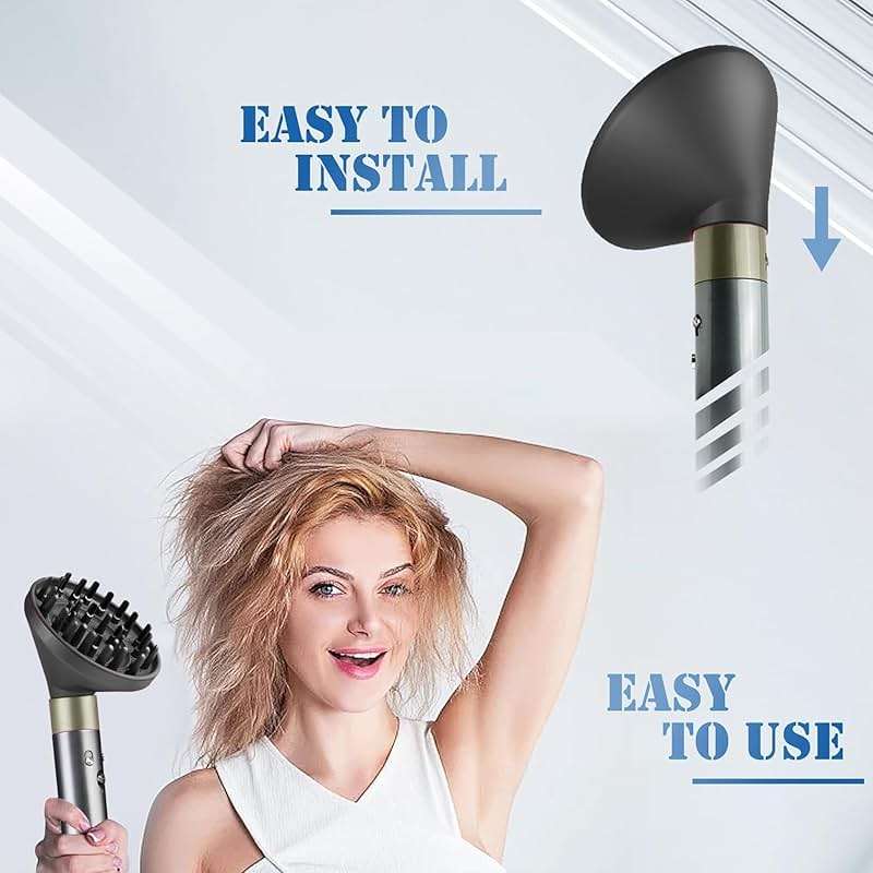 Upgraded Large Diffuser Attachment for Dyson Airwrap Styler HS01/HS05/HS08- Hair Diffuser Nozzle to Dryer Faster & Define Curls & Wave & Thick Hair,Hair Dryer Diffuser Attachment,Grey | Fast Drying for Thick Natural Curls, Frizz-Free with Deep Pins, Root Volume & Bounce, Heat-Resistant Nylon Fiberglass - Image 9