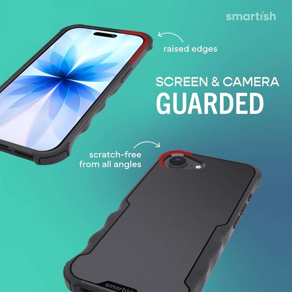 Smartish® iPhone 17e/16e MagSafe Case - Gripzilla Protective Magnetic Case for Men [Rugged + Tough] Military Grade Heavy Duty Grip Armor - Drop Tested for iPhone 17e/16e - Black Tie Affair - Image 6