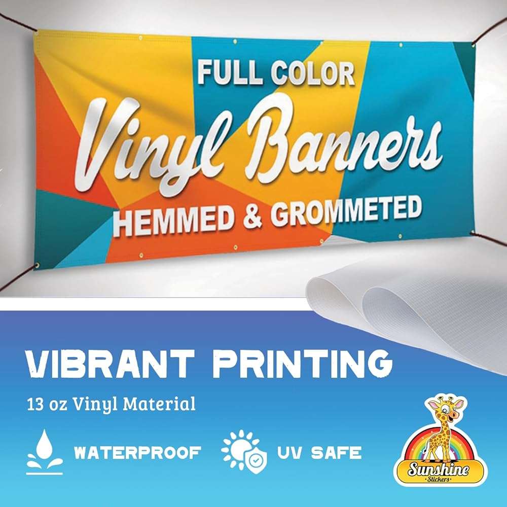 Custom Banners | Personalized Vinyl Signs for Business, Birthdays, Weddings, Events, Outdoor & Indoor Use | Customizable Happy Birthday, Graduation, Christmas & Party Decorations | Create Your Own Banner - Image 4