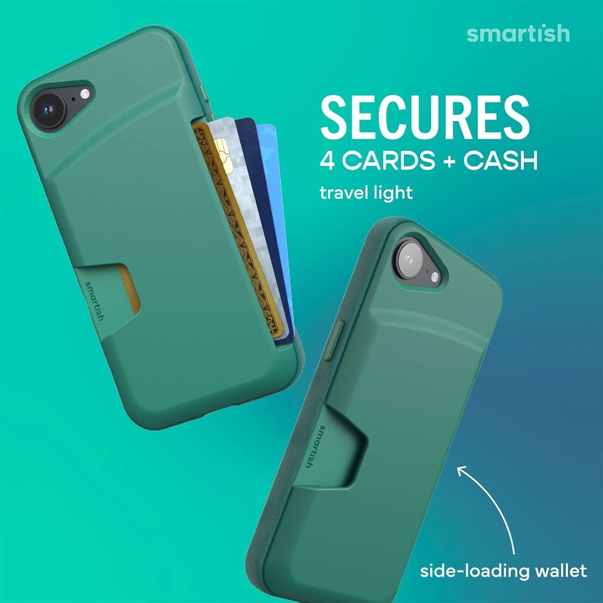 Smartish® iPhone 17e/16e Wallet Case - Wallet Slayer Vol. 1 [Slim + Protective] Credit Card Holder - Drop Tested Hidden Credit Card Slot Cover for Apple iPhone 17e/16e - So Jaded - Image 2