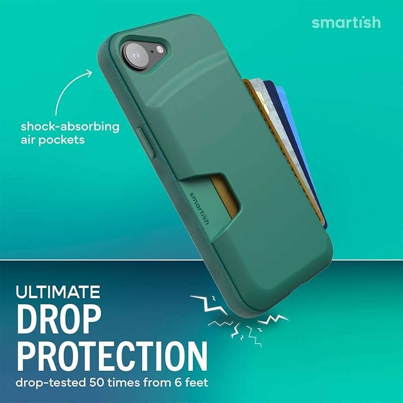 Smartish® iPhone 17e/16e Wallet Case - Wallet Slayer Vol. 1 [Slim + Protective] Credit Card Holder - Drop Tested Hidden Credit Card Slot Cover for Apple iPhone 17e/16e - So Jaded - Image 3