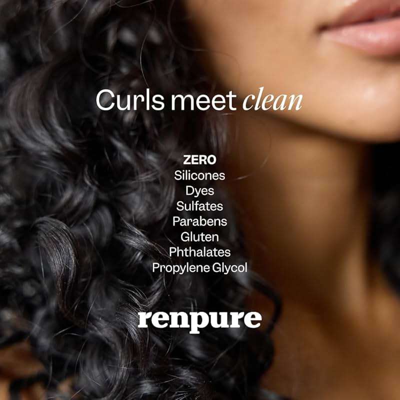 Renpure Moringa & Castor Shampoo, Plant-Based - Curl Enhancing - For Moisturized, Manageable & Smooth Curls - With Castor & Moringa Seed Oil - For Wavy To Curly Hair - 24 Fl Oz - Image 5