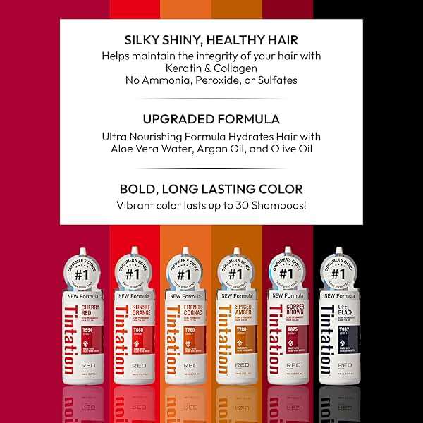 Red by Kiss Tintation Semi-Permanent Hair Color, Aloe Vera Water Based, Argan Oil, Olive Oil, Collagen & Keratin, Long-Lasting Color Dye (Cherry Red, 5 Fl Oz) - Image 5