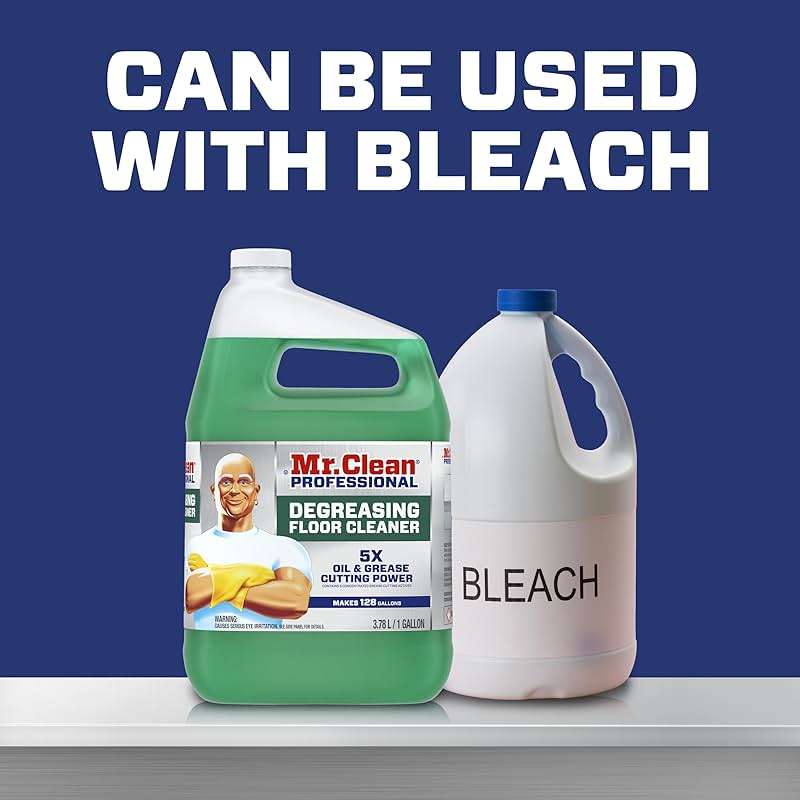 Mr. Clean PRO Degreasing Floor Cleaner, Bulk Liquid Concentrate for Removing Tough Grease and Oil Stains, Commercial Use, 1 gal (Case of 3) - Image 4