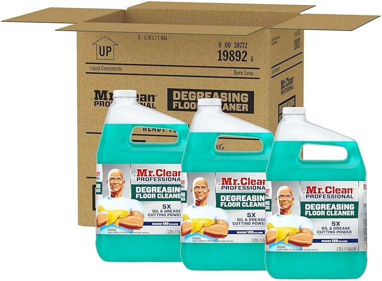 Mr. Clean PRO Degreasing Floor Cleaner, Bulk Liquid Concentrate for Removing Tough Grease and Oil Stains, Commercial Use, 1 gal (Case of 3) - Image 9