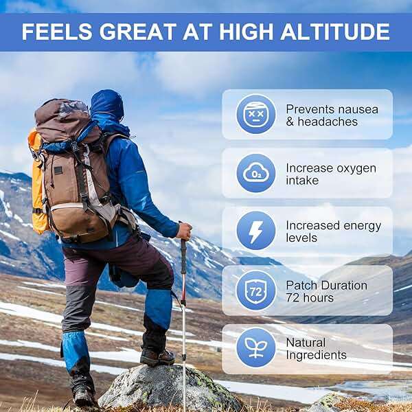 MEIYYJ Altitude Sickness Prevention Patches,Effective Supports High Altitude Acclimation, Boosts Oxygen Intake &Rapid Supports High Altitude Acclimation,Fast High Altitude Relief, Pack 0f 30 - Image 3