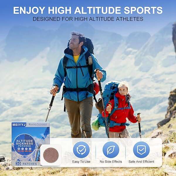 MEIYYJ Altitude Sickness Prevention Patches,Effective Supports High Altitude Acclimation, Boosts Oxygen Intake &Rapid Supports High Altitude Acclimation,Fast High Altitude Relief, Pack 0f 30 - Image 4