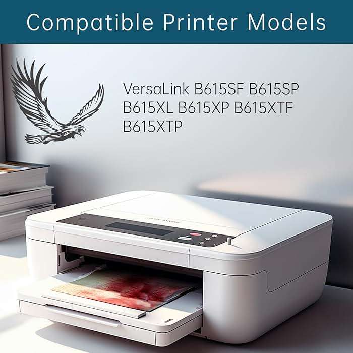 106R03944 Toner Cartridges Compatible for Xerox VersaLink B615SF B615SP B615XL B615XP B615XTF B615XTP Printers, High Yield 56700 Pages, Bright Colors Clear Printing (Black) - Image 2