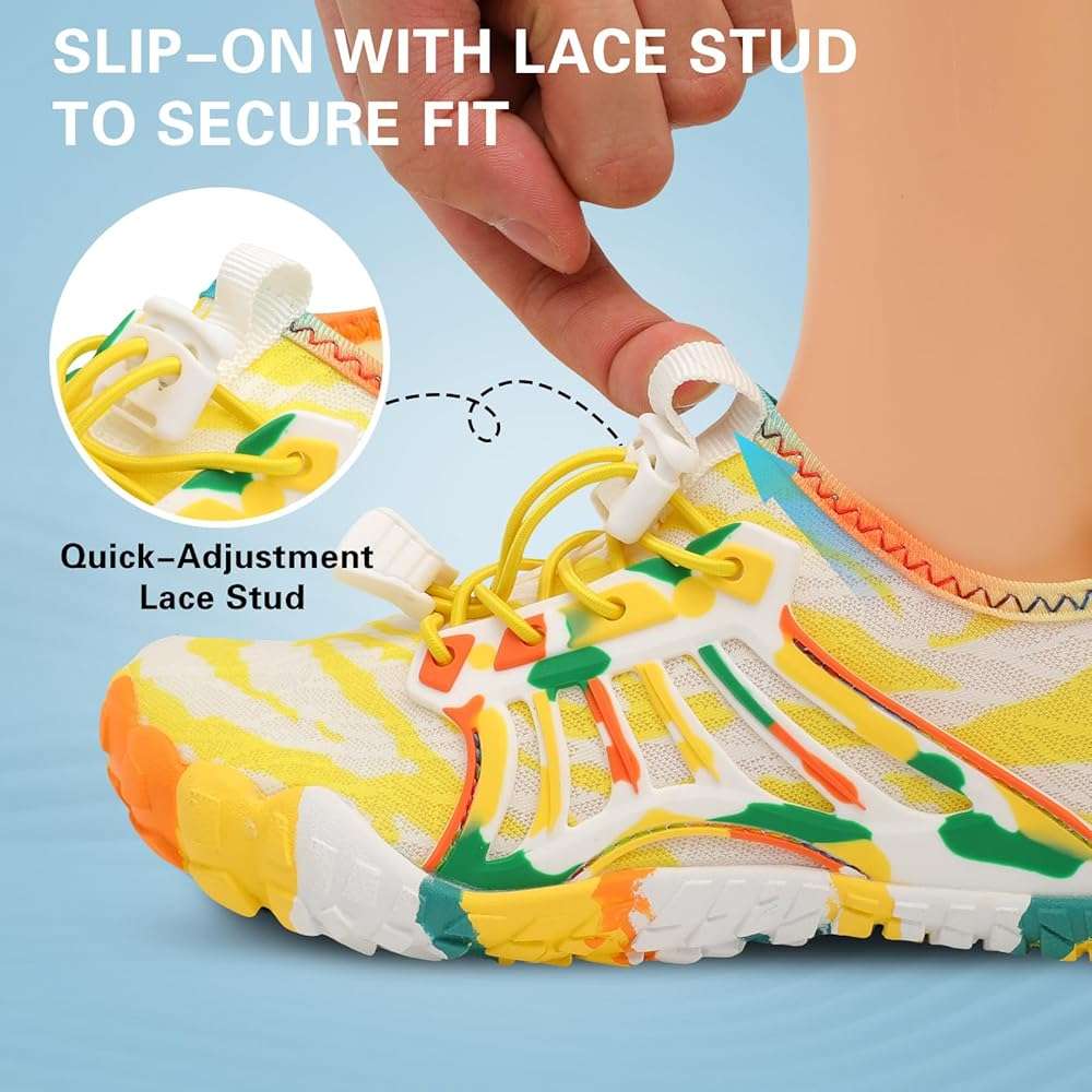 Scurtain Water Shoes for Kids Boys Girls Quick Dry Aqua Shoes Barefoot Beach Sports Swim Pool for Little Big Kid with Drainage - Image 3